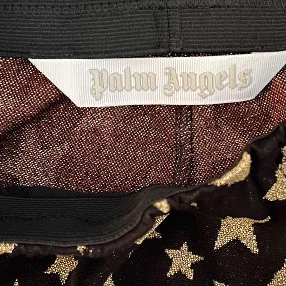 Palm Angels Size Medium Pants Relaxed Fit Black with Gold Stars - Picture 6 of 12